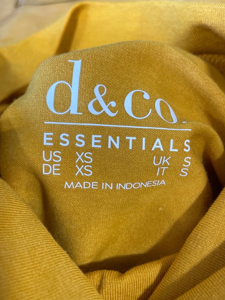 Denim And Co Essentials Turtleneck Size Xs Jersey Top With Lace Hem Yellow New — image 5 of 8